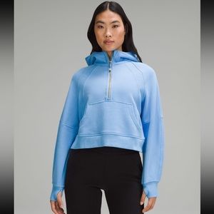 Aero Blue Lunar New Year Scuba Oversized Half-Zip Hoodie M/L